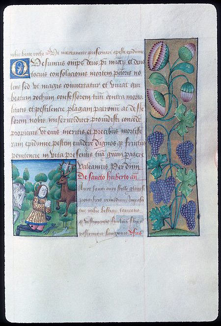 Hubert of Liège, Vision of Christ within Horns of Stag