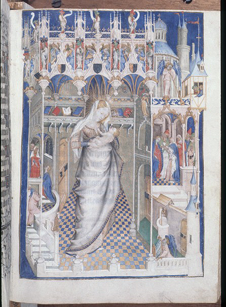 Virgin and Child. Fitzwilliam Museum MS 62, fol. 141v