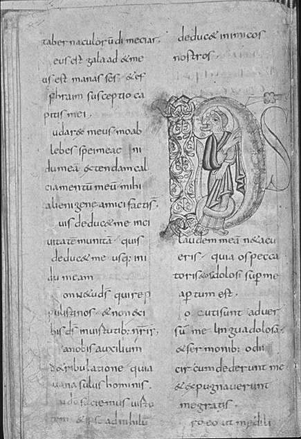 Psalm 108, Corbie Psalter, early 9th century, fol. 92v