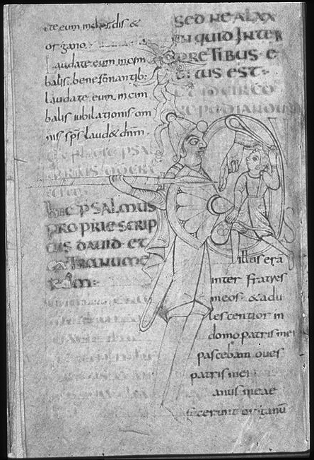 Psalm 151, Corbie Psalter, early 9th century, fol. 123v