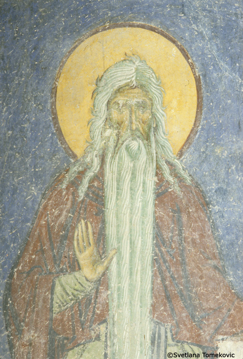 Fresco, detail of nave, north arm, west wall