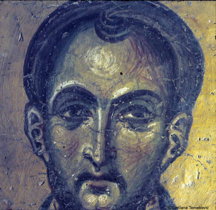 Fresco, male head (detail)