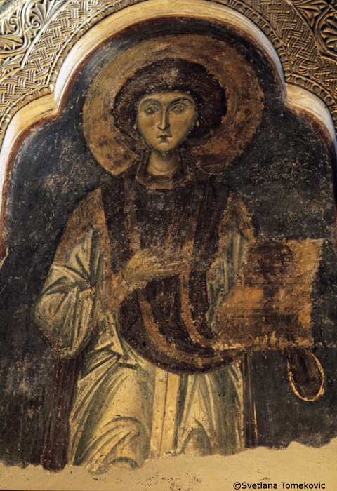 Fresco, possibly showing, angel