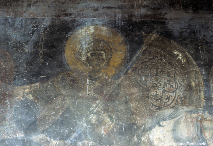 Fresco showing Saint George