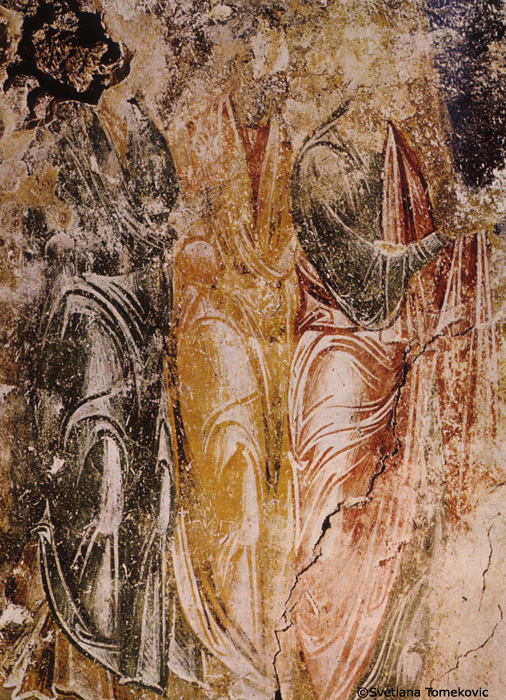 Fresco, detail of drapery
