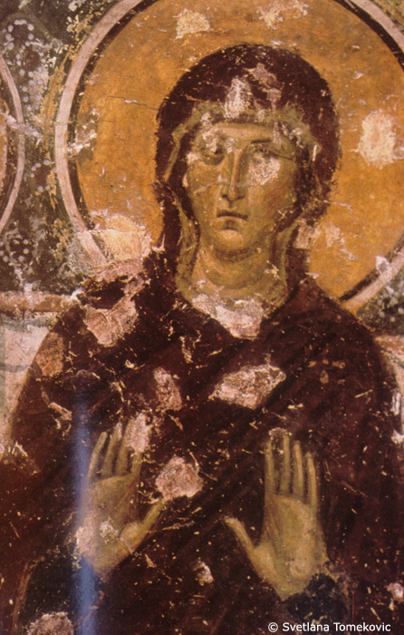 Fresco showing Virgin
