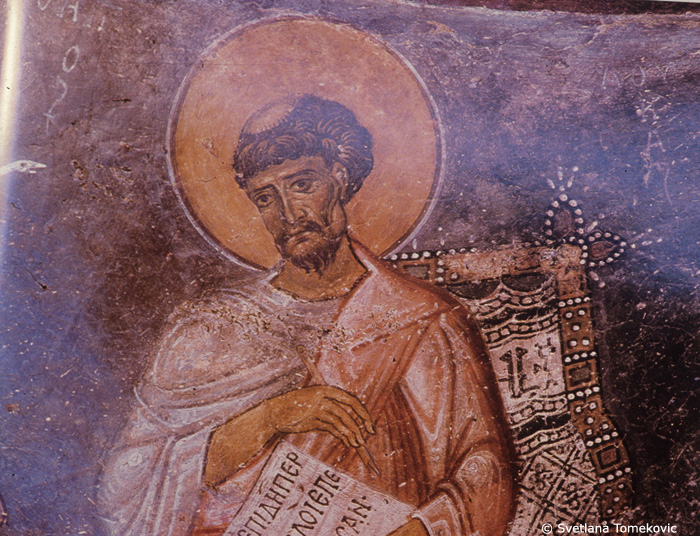 Fresco showing Evangelist