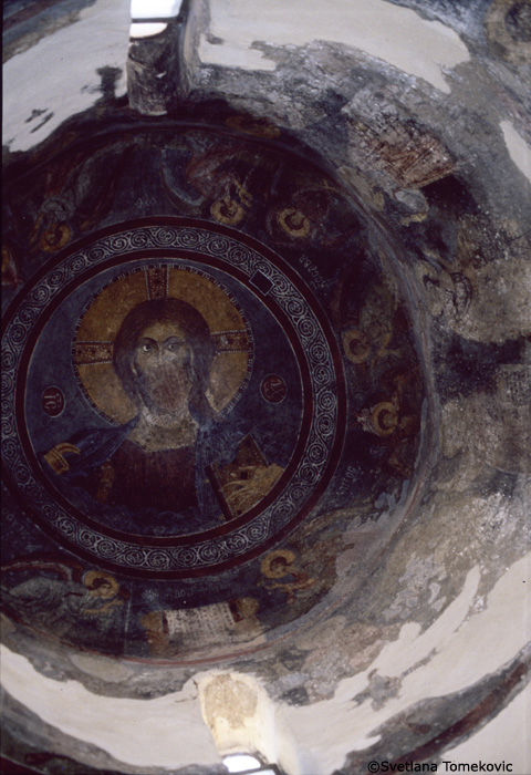 Fresco, dome, showing Christ