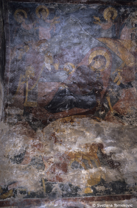 Fresco showing the Nativity