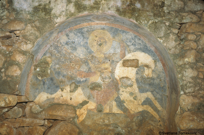 Fresco showing Saint Theodore