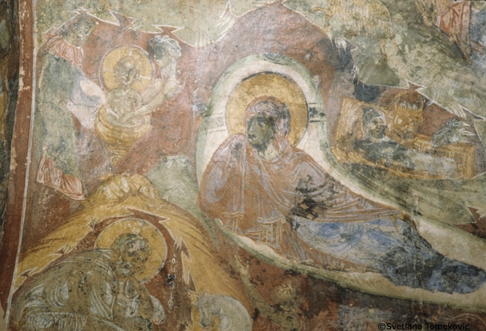 Fresco showing Nativity