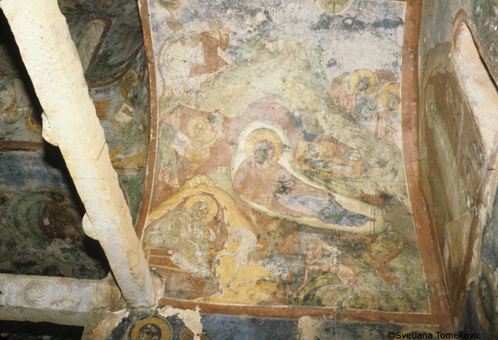 Fresco showing Nativity