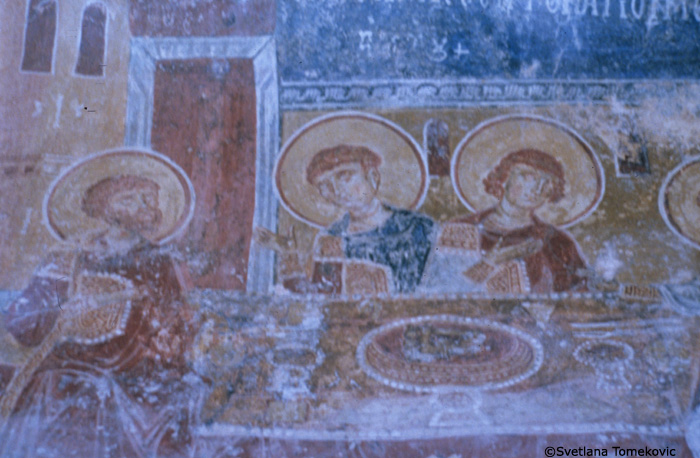Fresco showing Last Supper