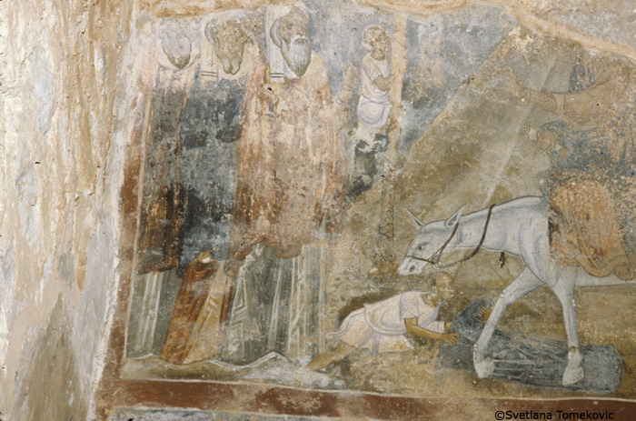 Fresco showing Entry into Jerusalem