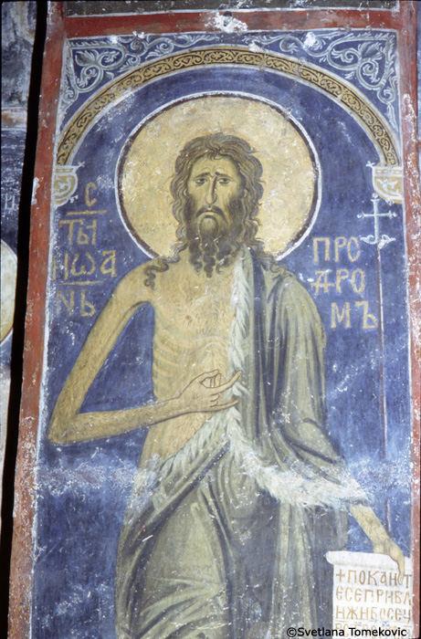 Fresco, northwest pilaster, showing John Baptist (detail)