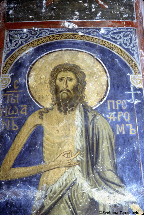 Fresco, northwest pilaster, showing John Baptist (detail)