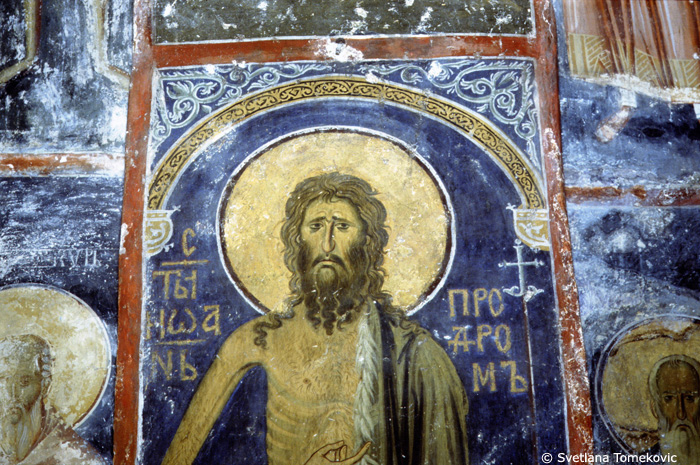 Fresco, northwest pilaster, showing John Baptist (detail)