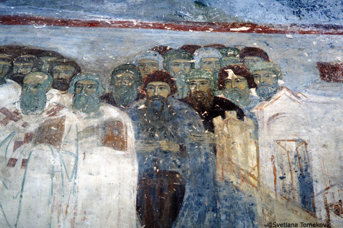 Fresco, Chapel of St. Simeon, north wall, showing the Translation