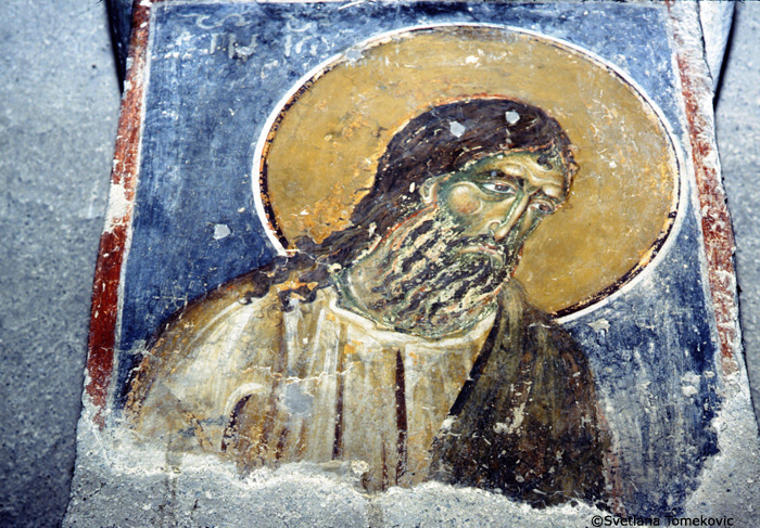 Fresco, north pilaster, showing John Baptist
