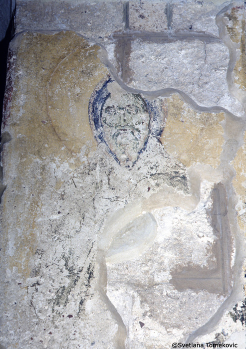 Fresco, south transept showing monk saint