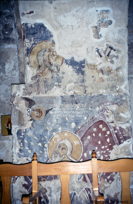 Fresco showing the Abraham Sacrificing Isaac