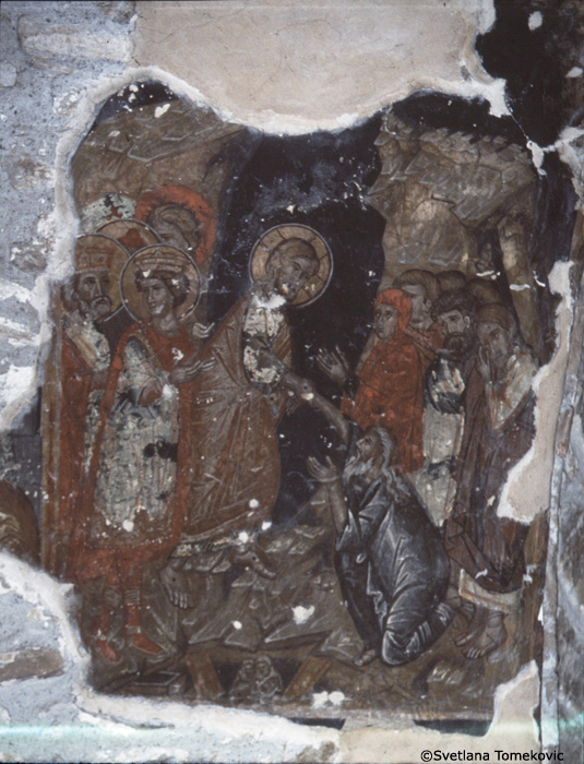 Fresco showing Anastasis (detail)