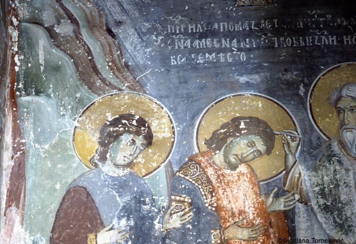 North Wall, Fresco, Elijah anointing Hazael