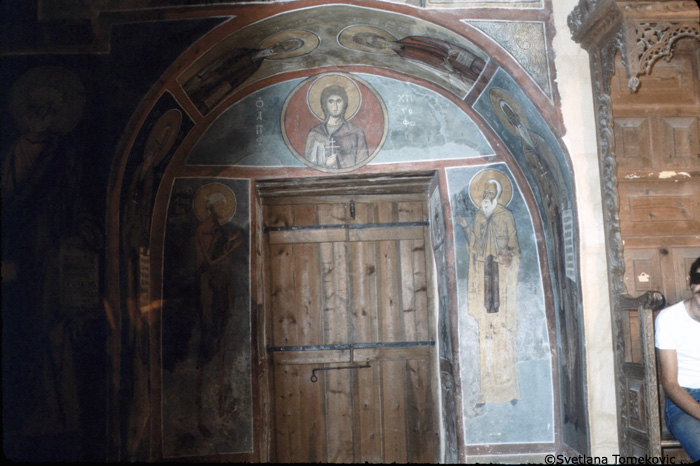 Naos, West Bay, South Wall (Niche), Fresco, Saints