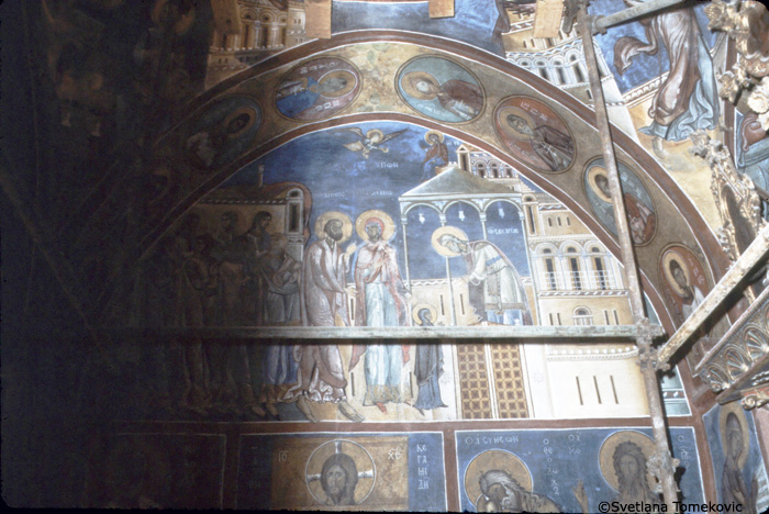 Naos, East Bay, North Wall, Fresco, Presentation of the Virgin