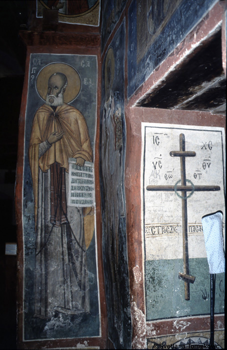 Naos, East Bay, West Wall, Fresco, Sabas of Jerusalem