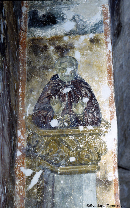 Fresco, crossing, north wall, showing stylite
