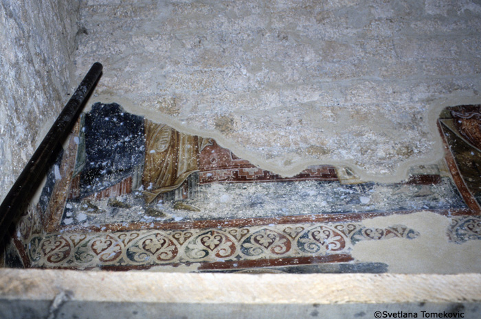 Fresco, Chapel of Stephen Protomartyr, south side showing scene from life of  Stephen Protomartyr