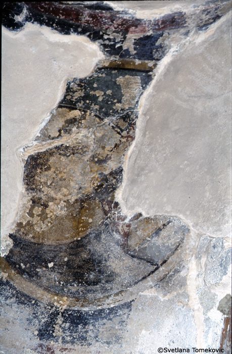 Fresco, southwest niche, east interior, showing nimbed head