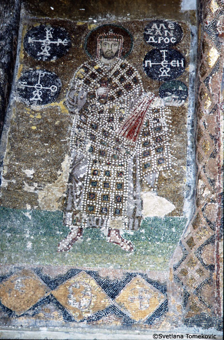 Interior, Gallery, Mosaic showing Emperor Alexander