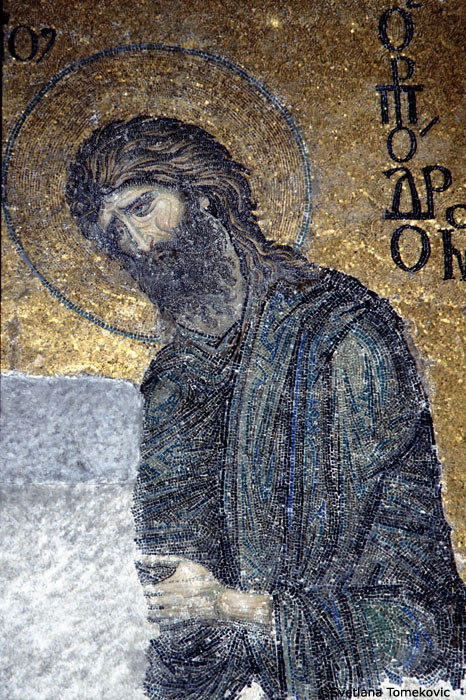 Interior, Gallery, South Arm, Mosaic showing Deesis (Detail of John Baptist)