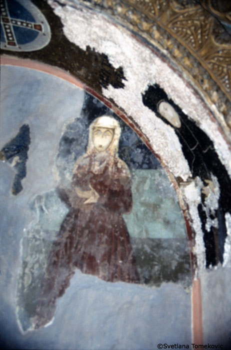Parecclesion, South Wall, Tomb of Michael Tornikes and His Wife (detail)