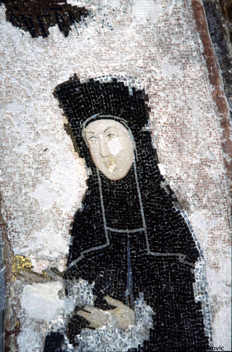 Parecclesion, South Wall, Tomb of Michael Tornikes and His Wife (detail)