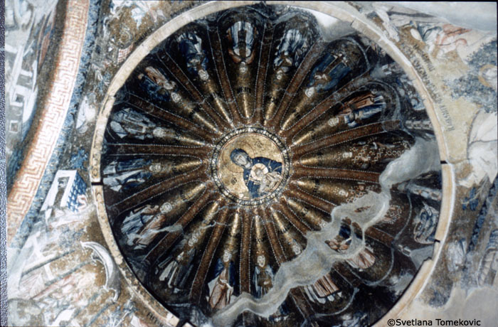 Esonarthex, North Dome, Mosaic showing Virgin Mary and Christ Child and Ancestors