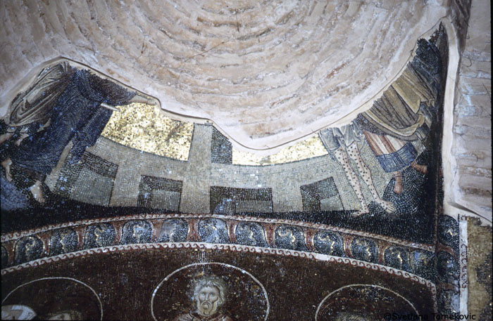 Exonarthex, Dome 4, Mosaic Showing Christ Healing a Leper