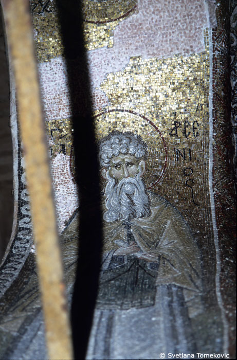 Interior, South Chapel, South-West Bay, Mosaic, Arsenius of Scete