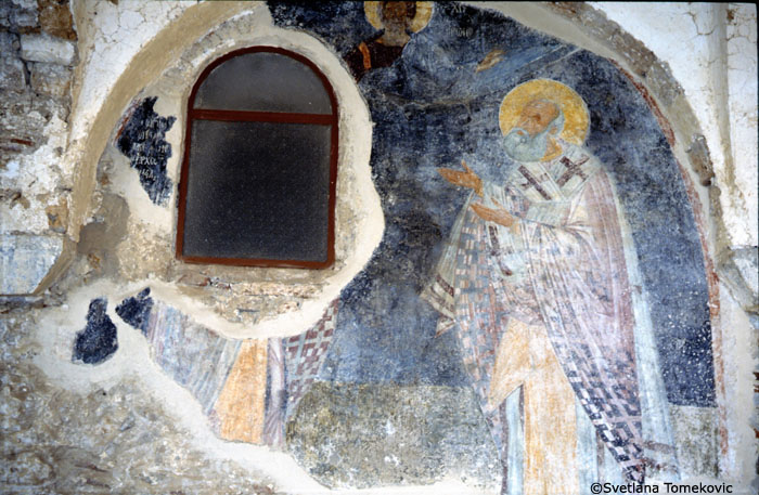 Fresco, north aisle, reverse facade (?)
