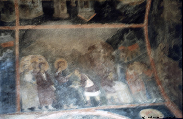 Fresco, showing Christ Healing the Born Blind Man