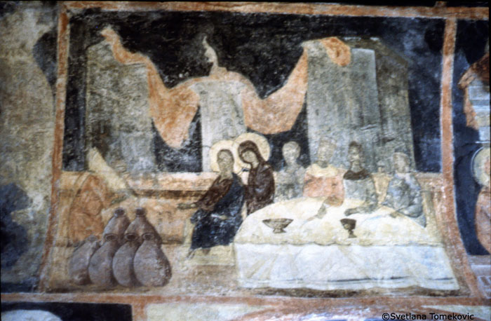 Fresco, showing Miracle of Cana
