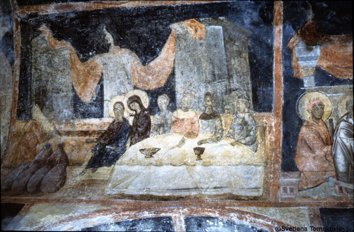 Fresco, showing Miracle of Cana