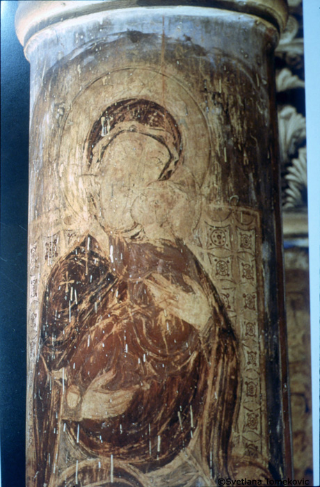 Interior, Colonnade, Column, Virgin and Child (Eleousa)