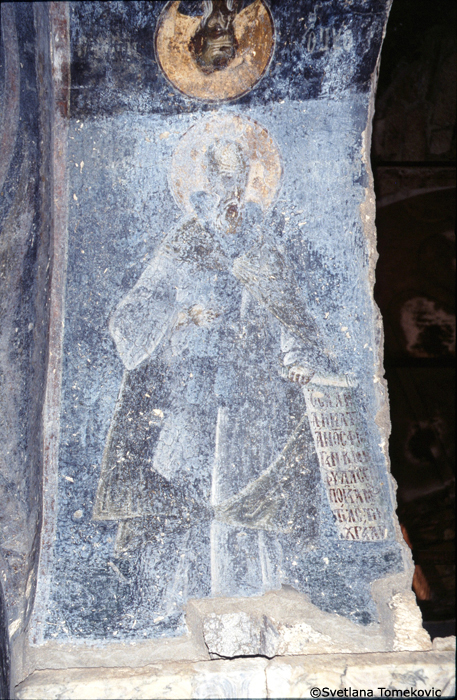 Fresco showing Sabas of Jerusalem