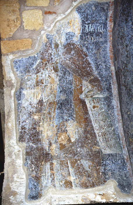 Fresco showing Saint