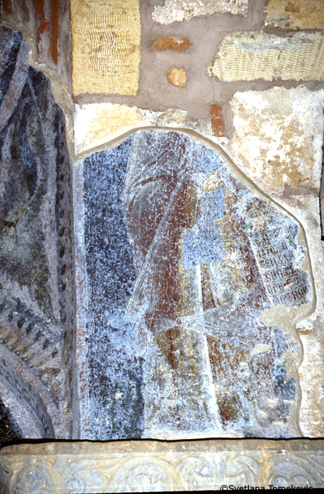 Fresco showing Saint (fragment)