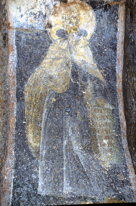 Fresco showing Monk Saint
