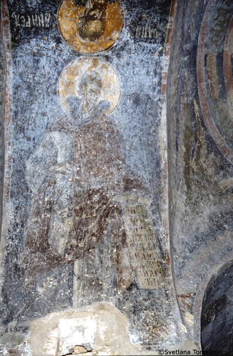 Fresco showing Monk Saint